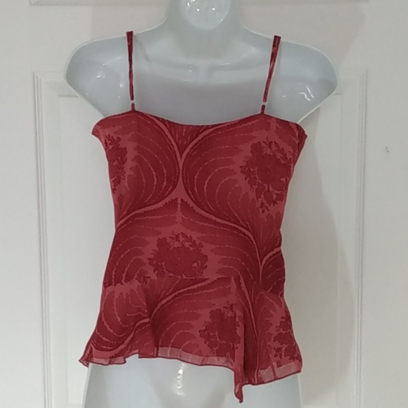 ESPRIT Collection Pleated Flower Cami Top Blouse XS - Picture 9 of 13